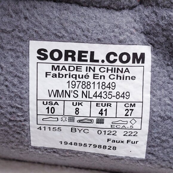 Sorel Women's Out N About III Conquest Winter Ankle Boot Warp Red Chalk Size 10 - Picture 10 of 11